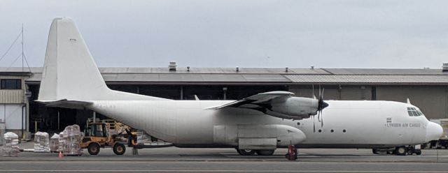 Lockheed C-130 Hercules (P4-LAS) - Lynden Cargo terminal at former Kulis ANG base at Anchorage International Airport