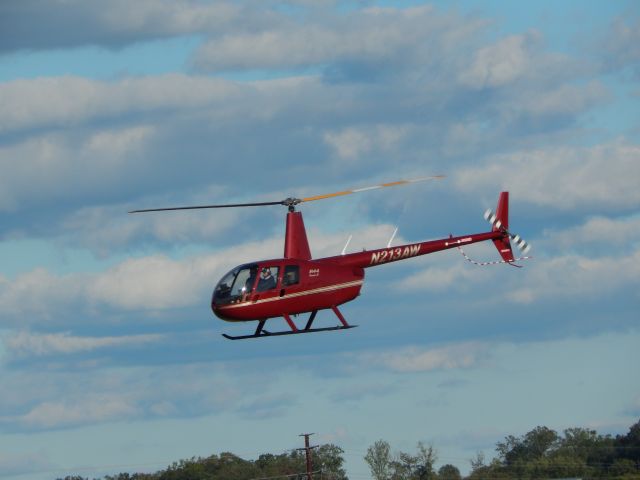 Robinson R-44 (N213AW) - A Robinson R-44 Training Helicopter flies by in late 2020. 