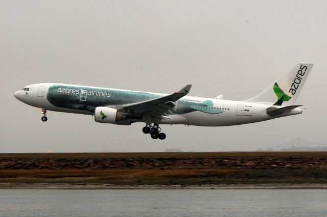 Airbus A330-200 (CS-TRY) - Azores 221; arriving on 22L on the inaugural flight of A330 service to Boston