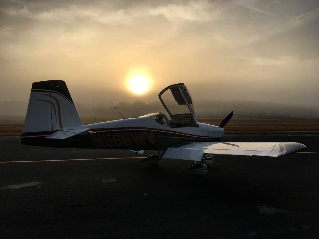 Vans RV-7 (N566WV) - Prepping for a misty morning departure.