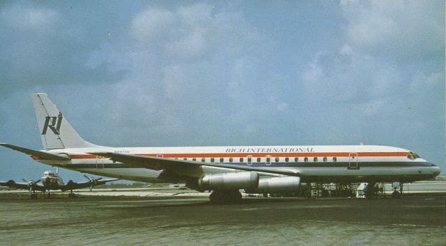 McDonnell Douglas DC-8-60 (N8973U) - scanned from postcardbr /rich international