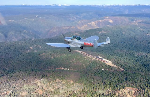 ERCO Ercoupe (N94805) - Flying over Georgetown, CA.