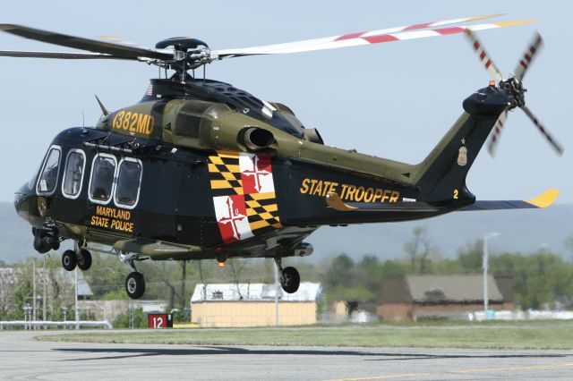 BELL-AGUSTA AB-139 (N382MD) - April 19, 2023 - climbed up and away from Frederick base 