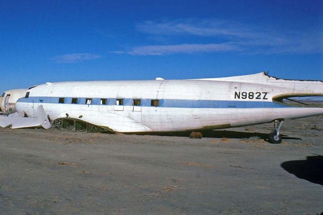 Douglas DC-3 (N982Z) - Fuselage of DC3 N982Z at el Mirage Airport on November 26, 1980.