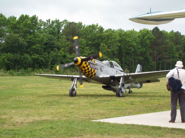 North American P-51 Mustang (46-3684) - A P-51 just before take off.