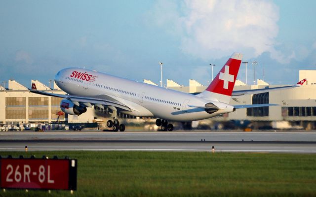 Airbus A330-200 (HB-IQA) - late afternoon takeoff to Zurich...