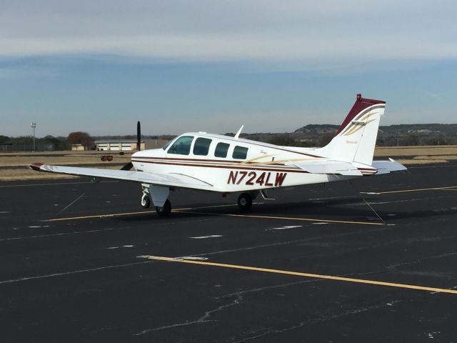 Beechcraft Bonanza (36) (N724LW) - Hanger Hotel Fredericksburg, Texas