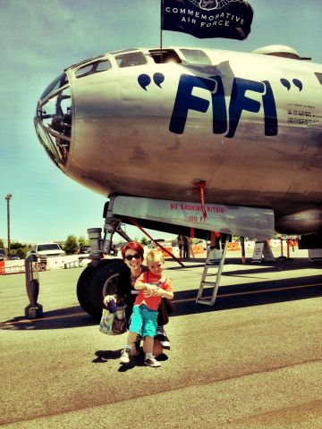 Boeing B-29 Superfortress — - MY FIANCE & SON VISITING WITH FiFi MEMORIAL DAY WEEKEND.