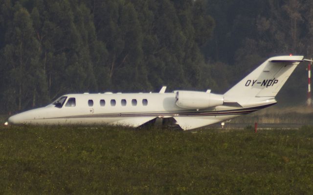 Cessna Citation CJ1 (OY-NDP) - About to takeoff on Runway 11.