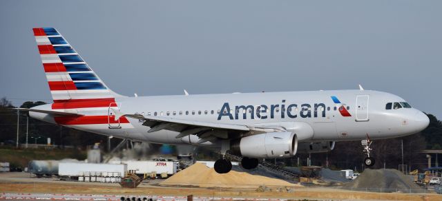 Airbus A319 (N822AW) - From the CLT overlook, 3/17/18.