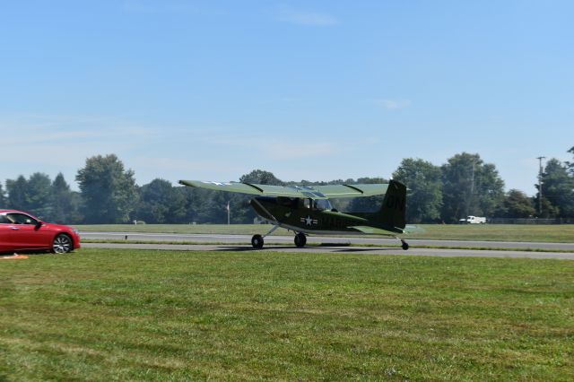 Cessna L-19 Bird Dog (N1835) - Taxiing for takeoff after winning the "Outstanding Aircraft" award. 