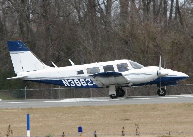 Piper Seneca (N38824) - Taking off from Downtown Shreveport.