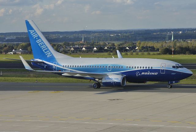 Boeing 737-700 (D-ABBN) - In Dreamliner colours at Dortmund Airport - 2004-10-15.