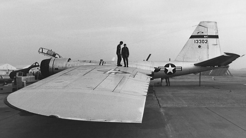 — — - This is a RB-57. It was assigned to the 56th Weather Reconnaissance Squadron at Yokota Air Base, (near Tokyo) Japan. The wingspan of this aircraft was 122 feet. Photo taken in 1973. For more information read about this interesting plane here:a rel=nofollow href=http://en.wikipedia.org/wiki/Martin/General_Dynamics_RB-57F_Canberrahttps://en.wikipedia.org/wiki/Martin/General_Dynamics_RB-57F_Canberra/a