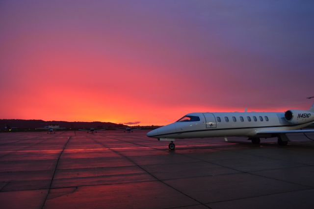 Learjet 45 (N45NP) - Parked at sunrise.........