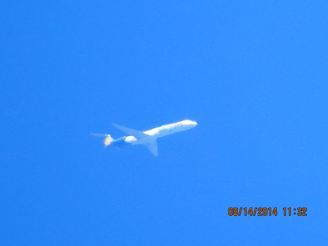 McDonnell Douglas MD-83 (N410NV) - Allegiant Airlines flight 116 from Mesa Arizona to Springfield/Branson Missouri over Baxter Springs Ks (78ks)27K FEET.