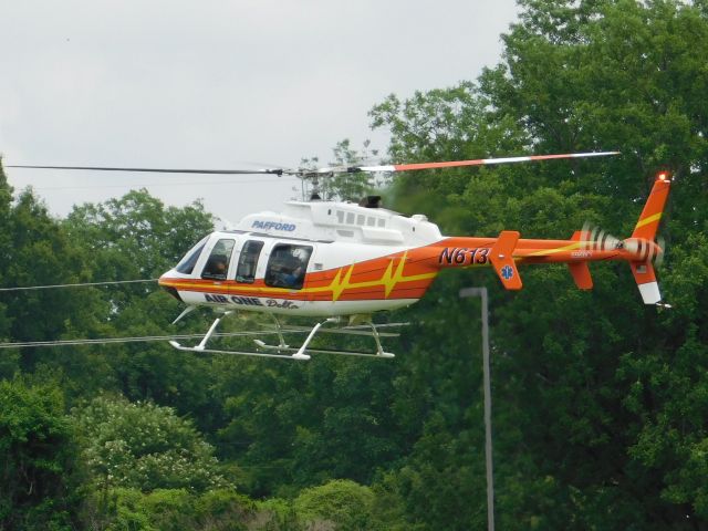 Bell 407 (N613PA) - Pafford Air One Delta getting ready to land at MS01