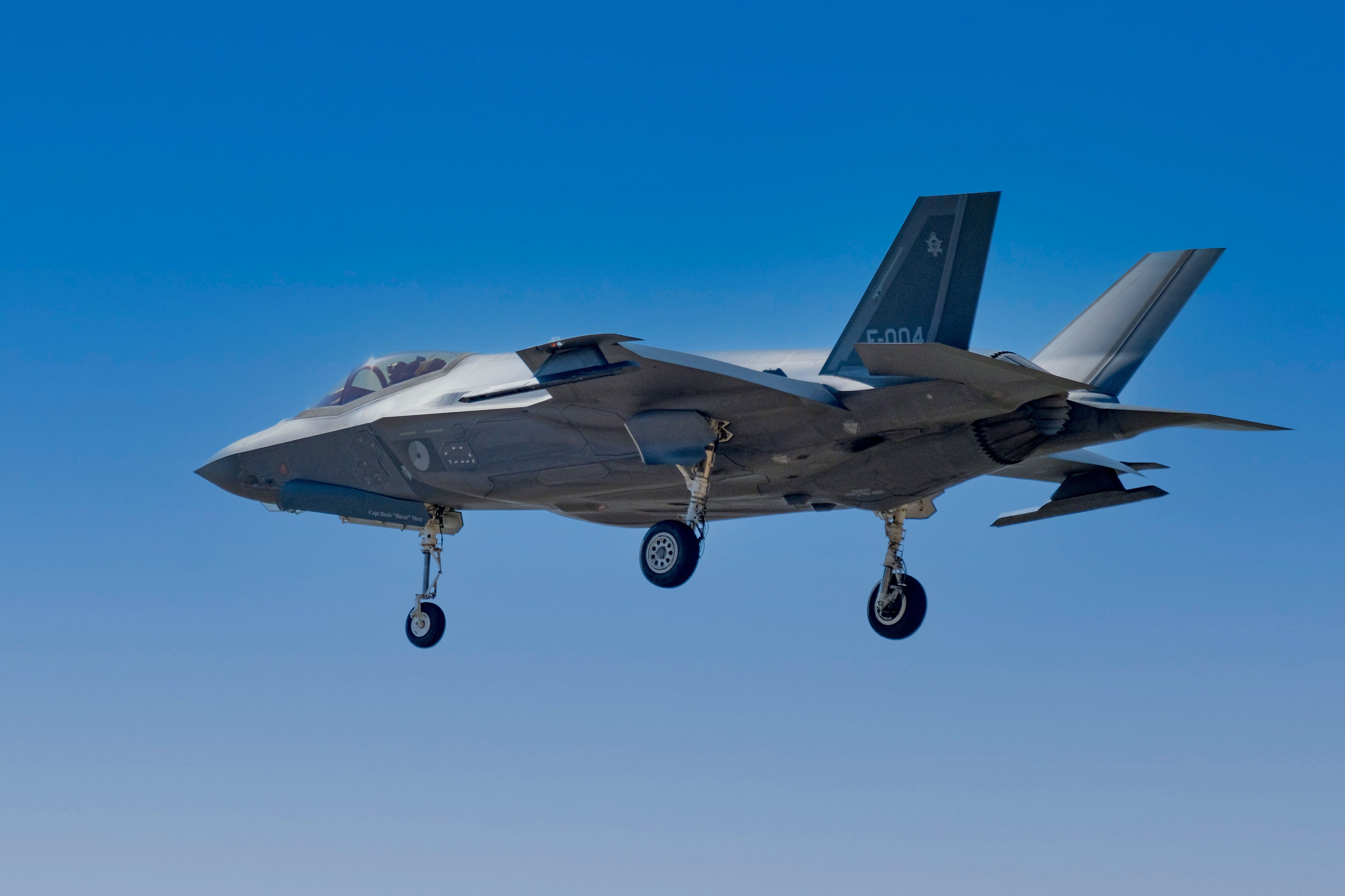 Lockheed F-35C — - Final approach into Luke over Northern Ave. First time i've seen external armament on the Lightning II