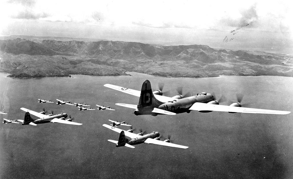 Boeing B-29 Superfortress — - In formation on a mining mission