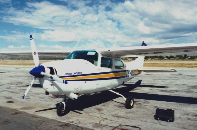 Cessna Centurion (ZS-AVB) - At Windhoek Eros, Namibia. ELEV 5,575ft.