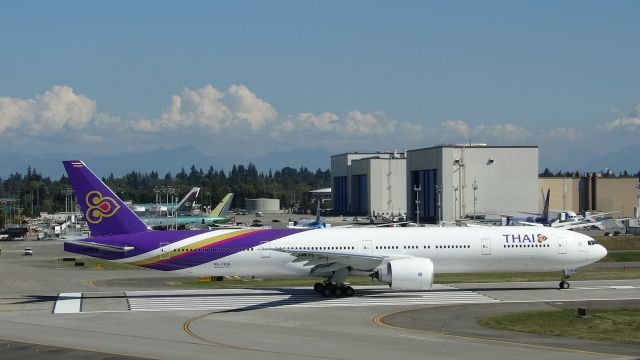 BOEING 777-300 (HS-TKW) - Delivery flight PAE - BKK