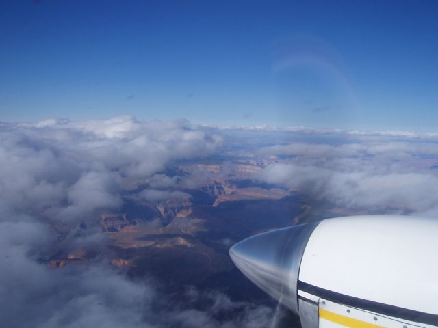 Cessna Conquest 2 (N687AE) - Flying over the grand canyon.