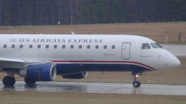 Embraer ERJ 175 (N124HQ) - U.S. Airways (Republic) 4619 departing to Reagan National at 3:40 P.M.  Taken March 19, 2015.