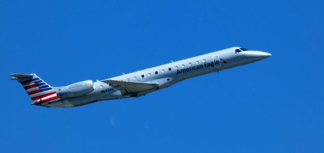 Embraer ERJ-145 (N682AE) - Shortly after departure is this 2004 Delta Airlines Eagle Embraer 145LR in the Summer of 2022. "In support of all who served" is on the engine cowling.