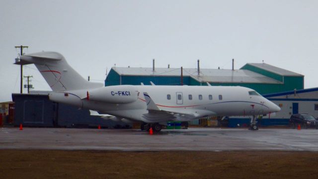 Bombardier Challenger 300 (C-FKCI) - Cool Summer day in Iqaluit, Nunavut. It was snowing in the morning. 