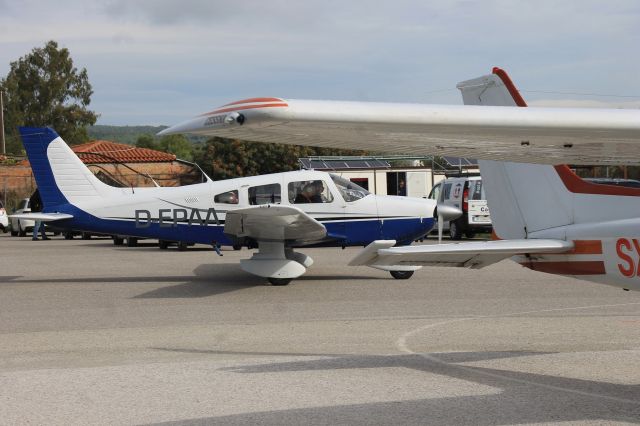 Piper Cherokee (D-EPAA) - At the ramp of Tatoi - Dekeleia Airport. Participation at Air Rally 2016