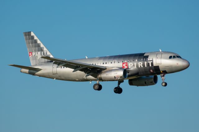 Airbus A319 (N529NK) - Taken August 12 2019 at Founders' Plaza at Dallas-Fort Worth International.