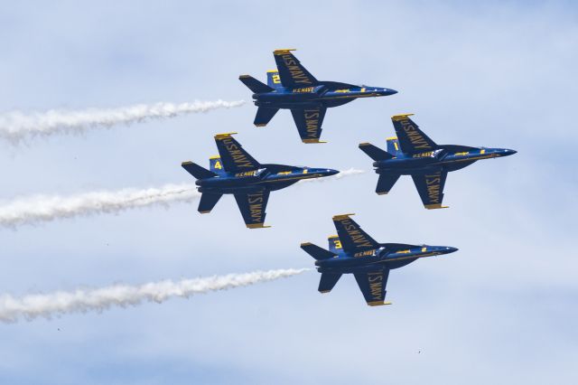 — — - Blue Angels practicing over Billings before the weekend performances. Taken from my backyard.