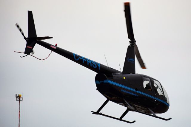 Robinson R-44 (C-FRSY) - 2008 Robinson R-44 Raven II (opby Great Lakes Helicopter) departing the Buffalo Niagara International Airport for YHM