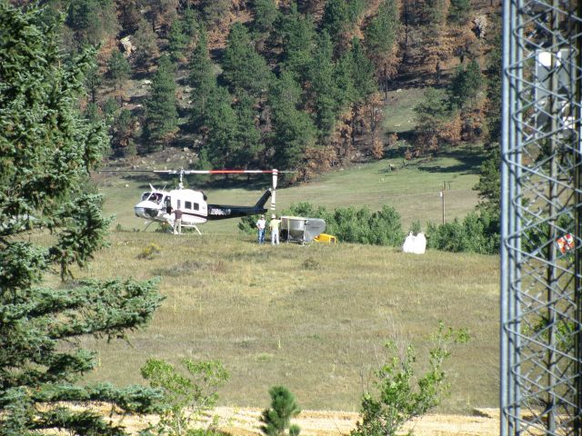 Bell UH-1V Iroquois (N58468) - Reseed operations after High Park Fire. In Rist Canyon 9/1/12.