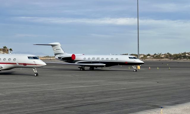 Gulfstream Aerospace Gulfstream G650 (N109CH) - N109CH, a 2021 Gulfstream Aerospace G650ER, resting on the ramp at Henderson Exec. (HSH/KHND). 12/22/21. 