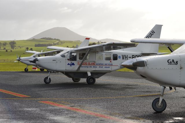 GIPPSLAND GA-8 Airvan (VH-BQP) - Three airvans together, VH-FGH, VH-BQP and VH-CCI, June 2016