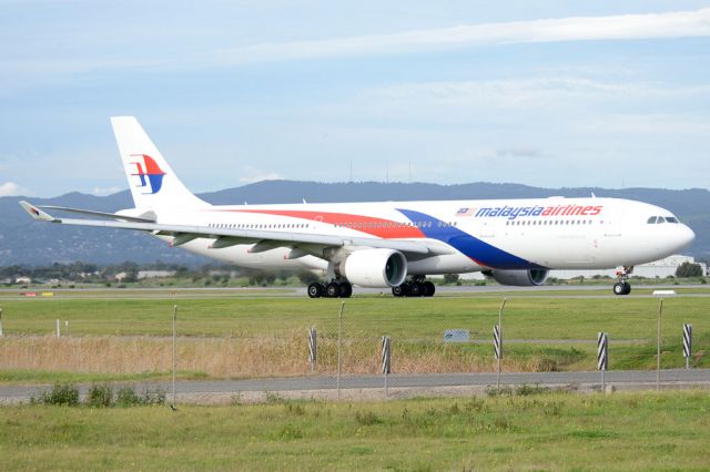 Airbus A330-300 (9M-MTL) - On taxiway heading for take-off on runway 05, for flight home to Kuala Lumpur, Malaysia. Thursday, 19 June 2014.