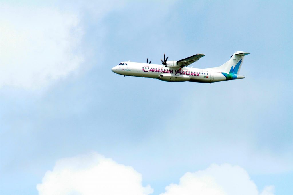 ATR ATR-72 (9Y-TTB) - Caribbean Airlines 9Y-TTB Seen flying over Bon Accord, Tobago. Courtesy West Indies Cricket ©