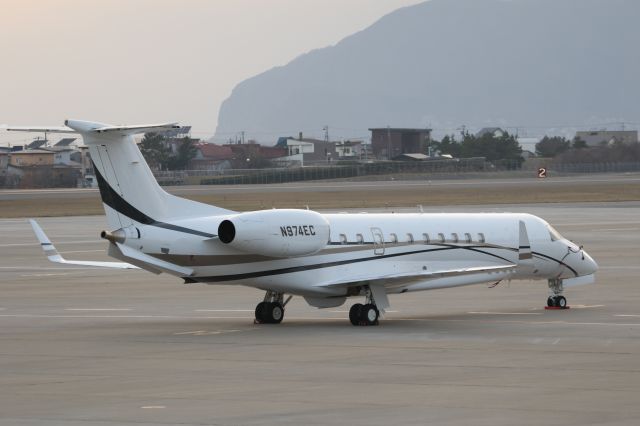 N974EC — - 6 April 2015: At Hakodate Airport (HKD).br /ERJ-145.