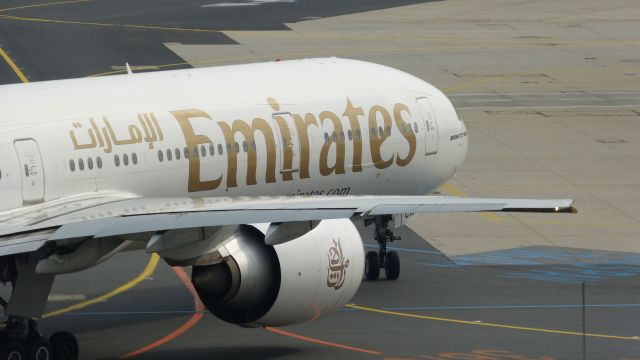 BOEING 777-300 (A6-ECW) - Emirates' B777-300ER A6-ECW taxiing for take-off at FRA