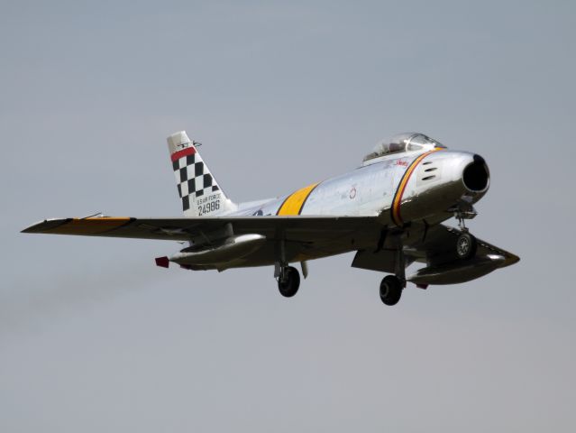 North American F-86 Sabre (N188RL) - Demonstration flight, low, slow and dirty at Selfridge ANGB.