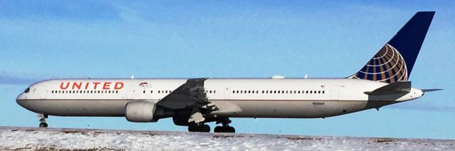 BOEING 767-400 (N76064) - On taxiway Mike. United in orange to honor Denver Broncos. This plane flew the team to and from their Super Bowl victory in 2016.