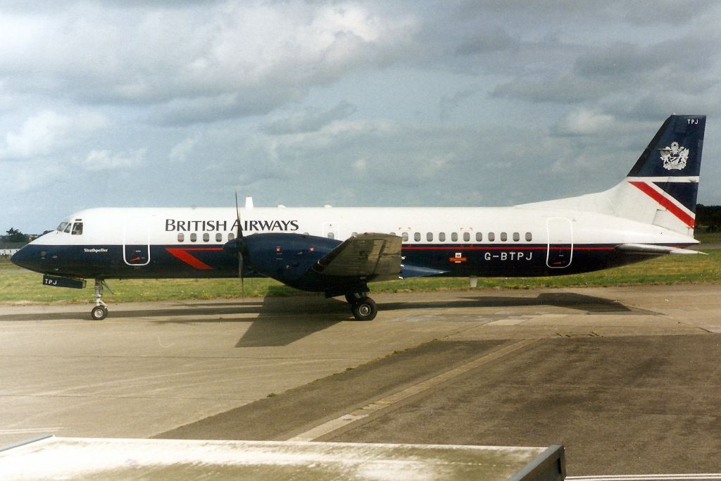 JETSTREAM 61 (G-BTPK) - Taxiing to the ramp on 31-Aug-96.  With British Airways from Jul-89 to Jul-99.