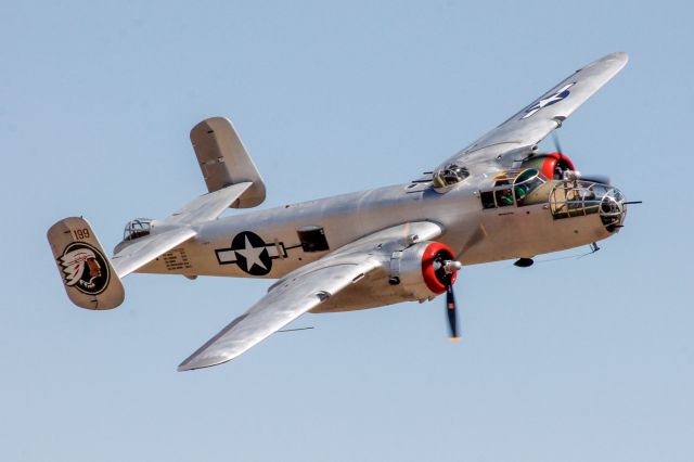 North American TB-25 Mitchell (N9117Z) - 1944 B-25J-20-NC, SN 44-29199, "In the Mood"br /One of the first two B-25s to launch off an aircraft carrier since World War II, launching off the USS Ranger on April 18, 1992. She also launched off the USS Carl Vinson twice in 1995.