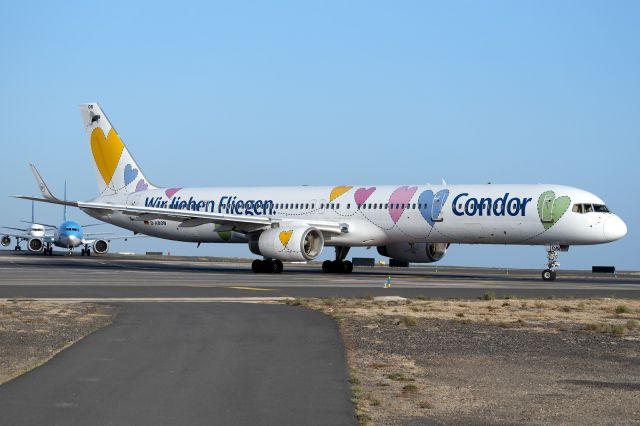 Boeing 757-200 (D-ABON) - Tenerife Sur - Reina Sofia (TFS / GCTS) - Spainbr /br /Photo taken: December 17, 2023br /br /Operator: Condorbr /Type: Boeing 757-330br /Registration: D-ABONbr /Serial: 29023/929