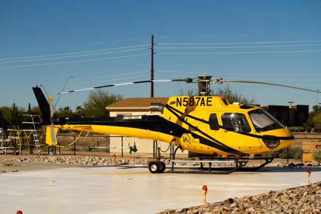 Eurocopter AS-350 AStar (N587AE) - Spotted at Mountain Vista Hospital 