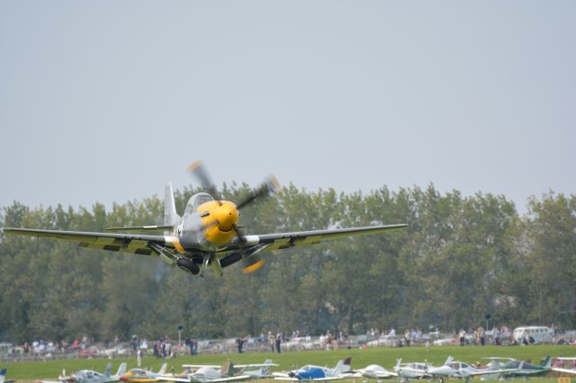 North American P-51 Mustang (G-BTCD) - P51D "Ferocious Frankie" just after take off at Goodwood Airport on 11 Sep 2015