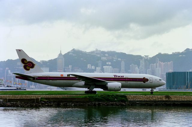 Boeing 777-200 (HS-TJC) - taking at Hong Kong Kai Tak International Airport in 1997