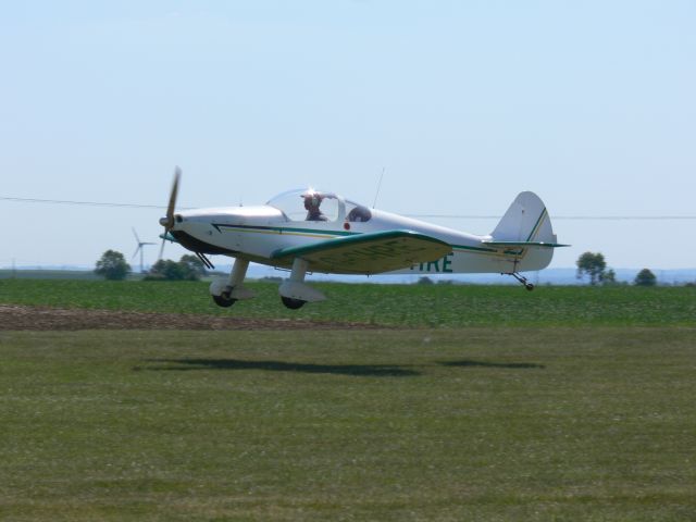 NICOLLIER Menestrel 2 (G-CHRE) - There is Nicollier HN.700 Menestrel II registration G-CHRE during its landing  at Fowlmere on 30 May 20.