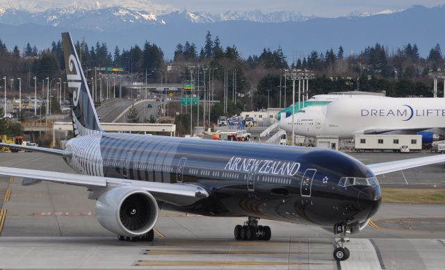 Boeing 777 (ZK-OKQ) - Air New Zealands all black 777 at Paine